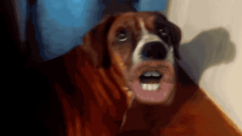 Funny dog with human mouth gif - Saturday LMAO collection @PMSLweb.com