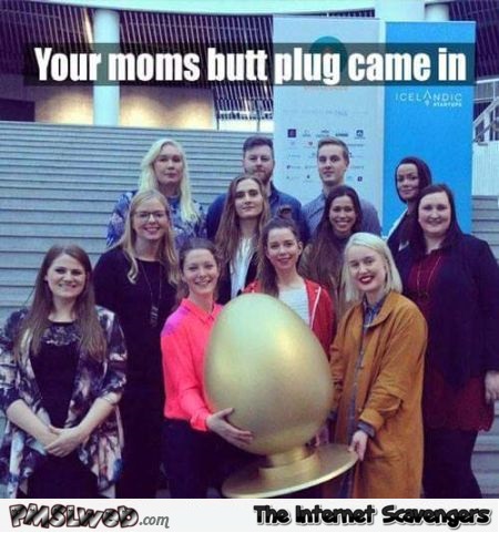 Your mom's buttplug came in funny meme