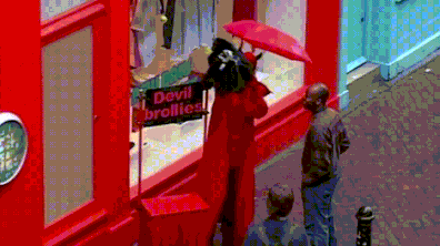 Funny devil umbrellas gif | PMSLweb