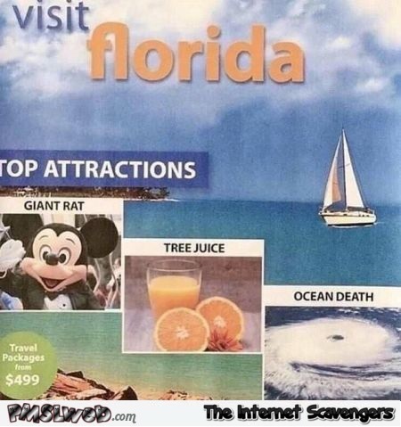 Visit Florida funny hurricane flyer @PMSLweb.com