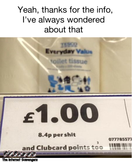 Funny useful toilet paper information @PMSLweb.com