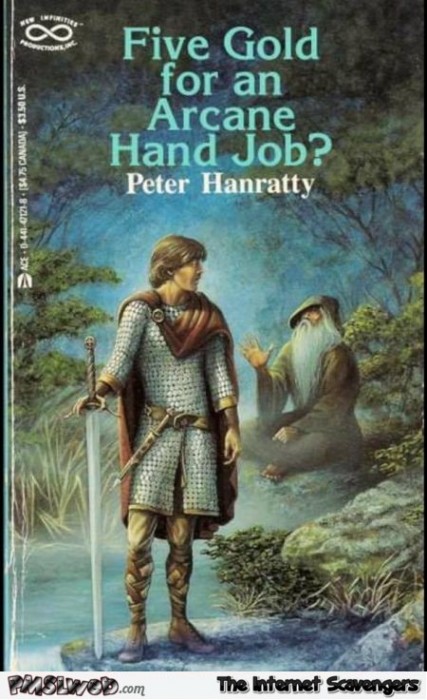 Five gold for an arcane hand job funny book cover