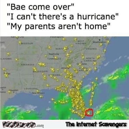 Bae come over funny hurricane Irma meme @PMSLweb.com