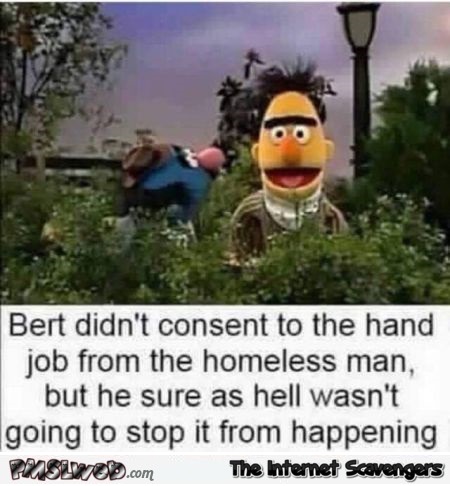 Bert didn't consent to the handjob from the homeless man adult humor @PMSLweb.com