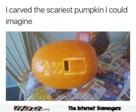 I carved the scariest pumpkin funny Halloween meme @PMSLweb.com