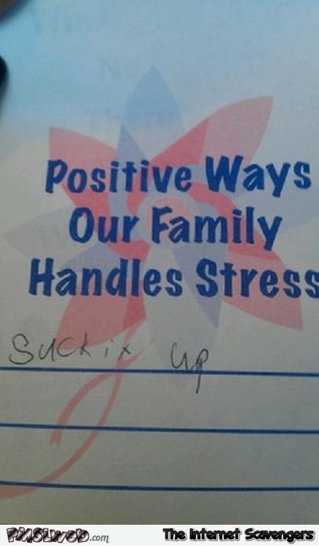 Positive ways our family handles stress child humor @PMSLweb.com