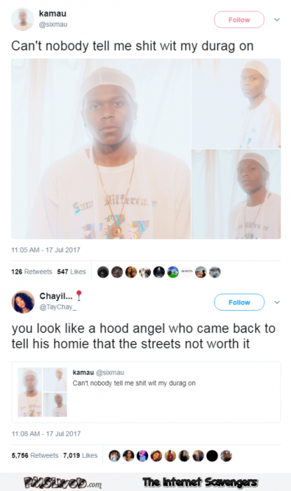 You look like a hood angel funny comment