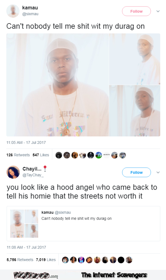You look like a hood angel funny comment - Jolly Saturday pictures @PMSLweb.com
