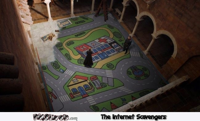 Funny Game of Thrones floor painting meme @PMSLweb.com