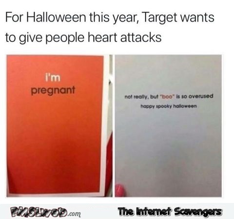 Target wants to scare people for Halloween funny meme @PMSLweb.com