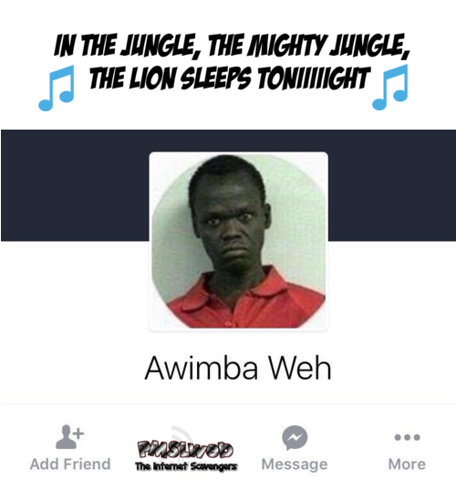 Awimba Weh funny name meme