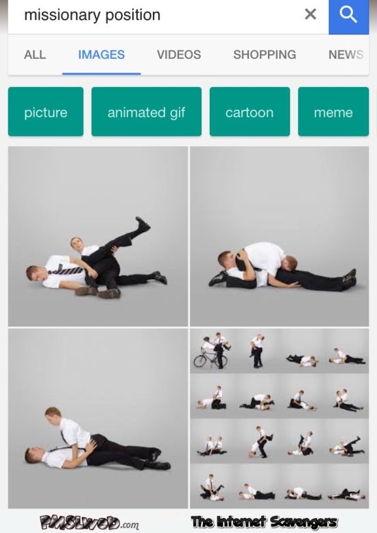 Funny Google search for missionary position @PMSLweb.com