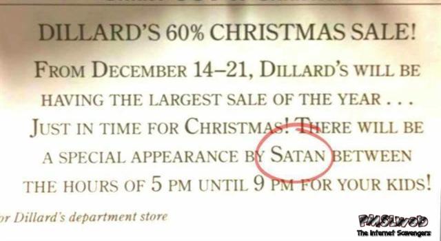 Satan will make a special appearance funny sign fail @PMSLweb.com