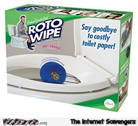 Funny roto wipe toilet paper prank @PMSLweb.com