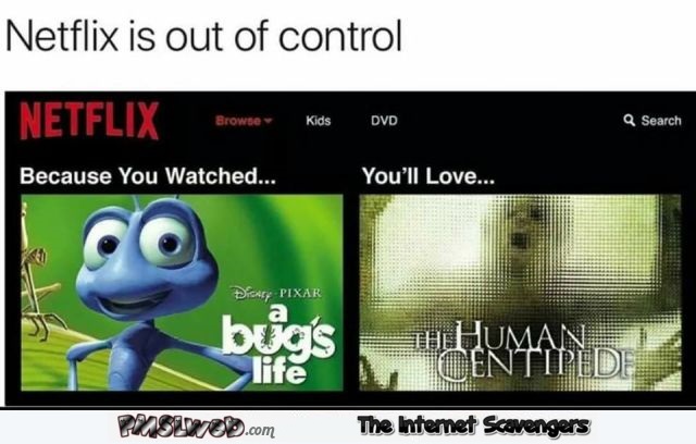 Netflix is out of control funny meme @PMSLweb.com