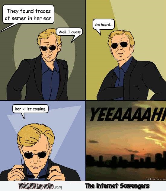 She heard her killer coming funny adult Horatio Caine comic @PMSLweb.com
