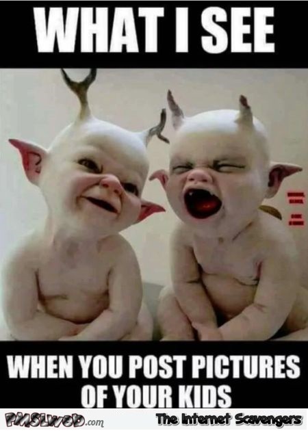 What I see when I post pictures of your kids funny meme @PMSLweb.com