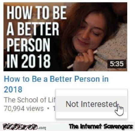 How to be a better person in 2018 article suggestion humor @PMSLweb.com