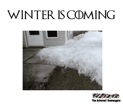 Winter is coming funny gif @PMSLweb.com