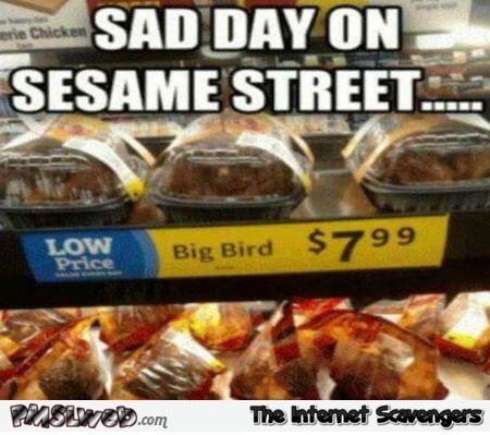 Sad day on Sesame street funny meme @PMSLweb.com