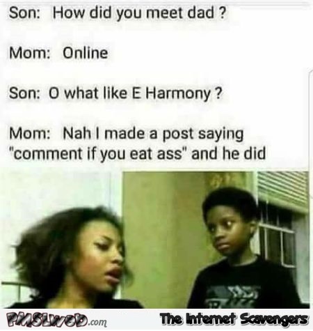 How did you meet dad funny adult meme