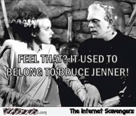 Frankenstein's monster has Bruce Jenner's dick funny meme @PMSLweb.com