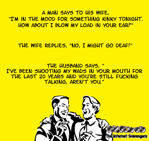 Husband wants to try something kinky funny adult joke - Funny dirty jokes @PMSLweb.com