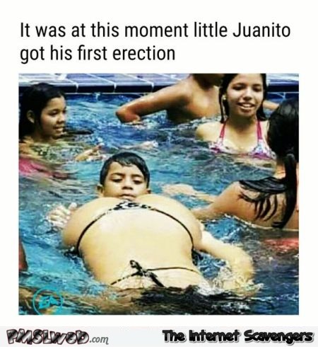 Juanito got his first erection funny adult meme @PMSLweb.com