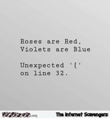 Funny coding poem - PMSL pictures @PMSLweb.com