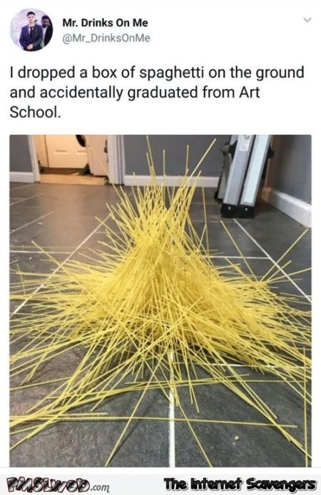 I just graduated from art school funny tweet @PMSLweb.com