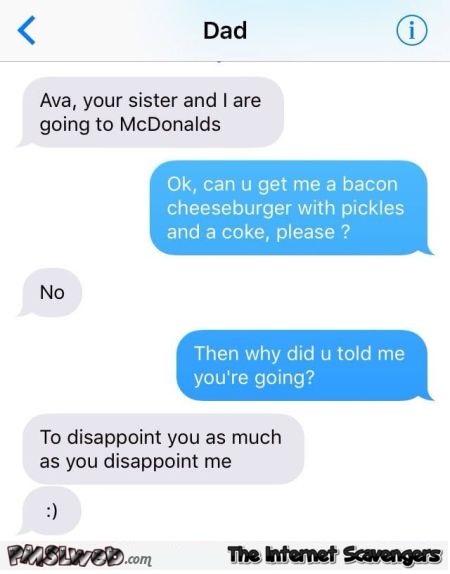 Your sister and I are going to McDonalds funny text