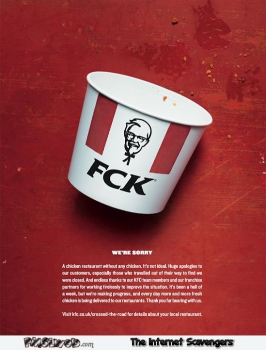 Funny KFC apology