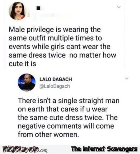 Funny male privilege comment