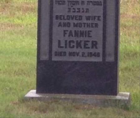 Funny Fannie Licker gravestone