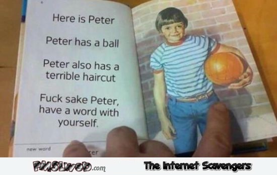 This is Peter funny sarcastic Ladybird book humor