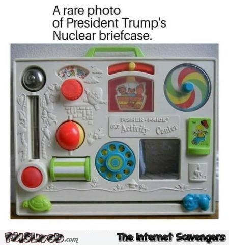 Trump's nuclear briefcase funny meme