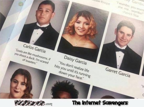Funny naughty year book quote