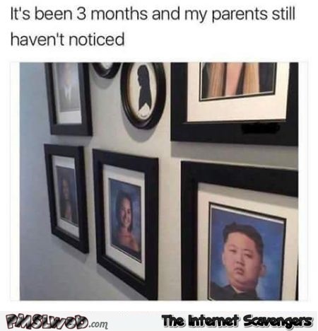 Three months and my parents still have not noticed funny Kim Jong Un meme @PMSLweb.com