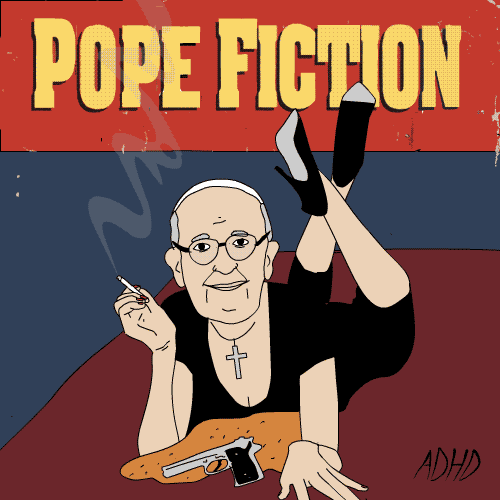 Pope fiction humor