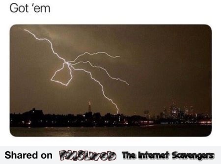 The lightning got them funny meme