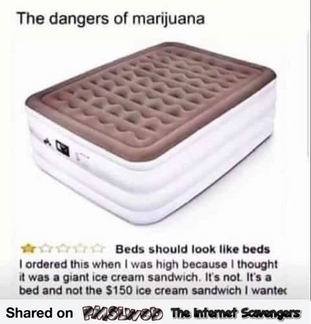 The dangers of marijuana funny bed review @PMSLweb.com