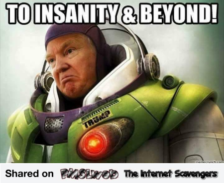 To insanity and beyond funny Trump meme @PMSLweb.com