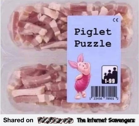Piglet puzzle funny picture - LMAO pictures post @PMSLweb.com